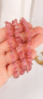 Strawberry Quartz Chip Bracelet