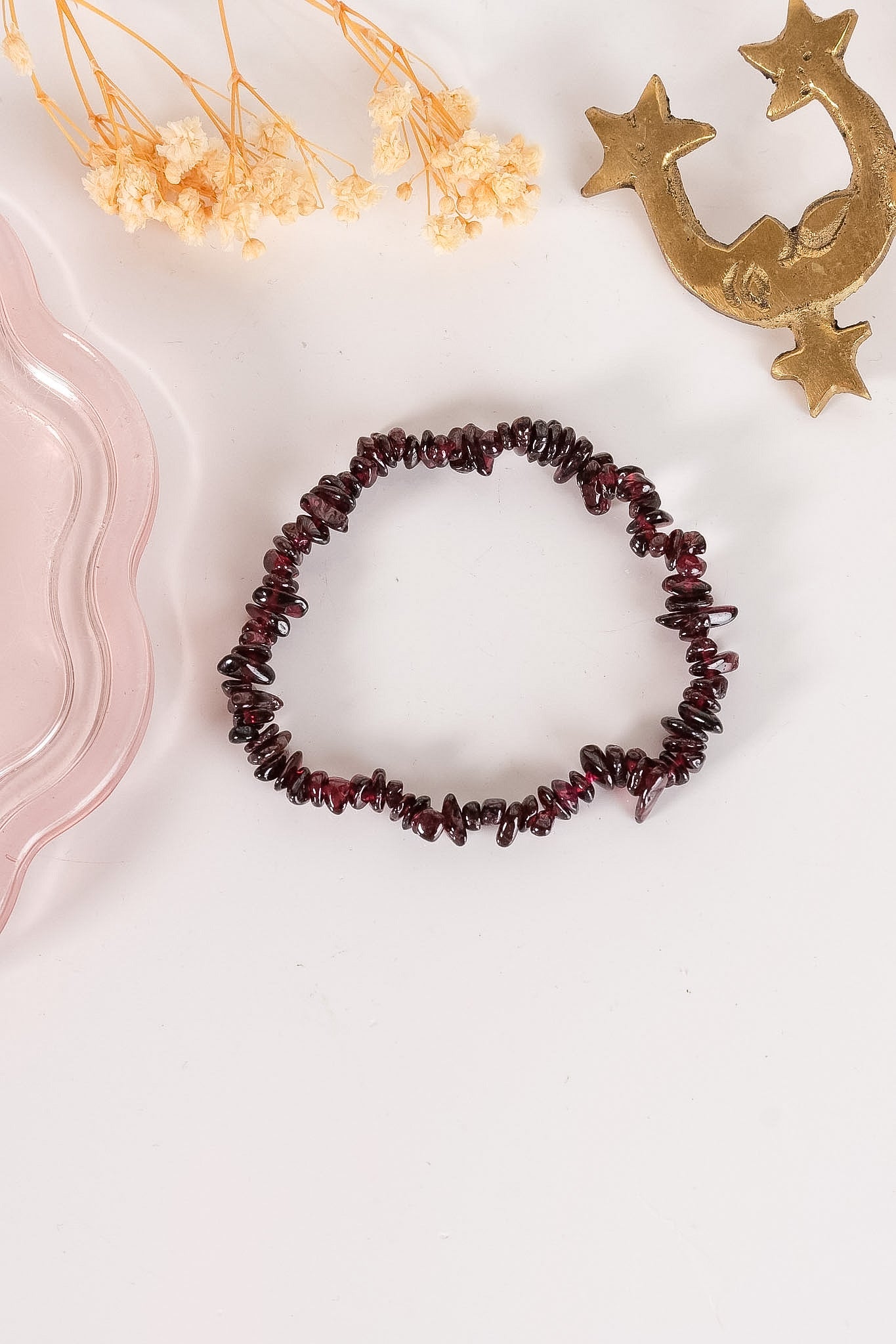 Garnet Chip Bracelet