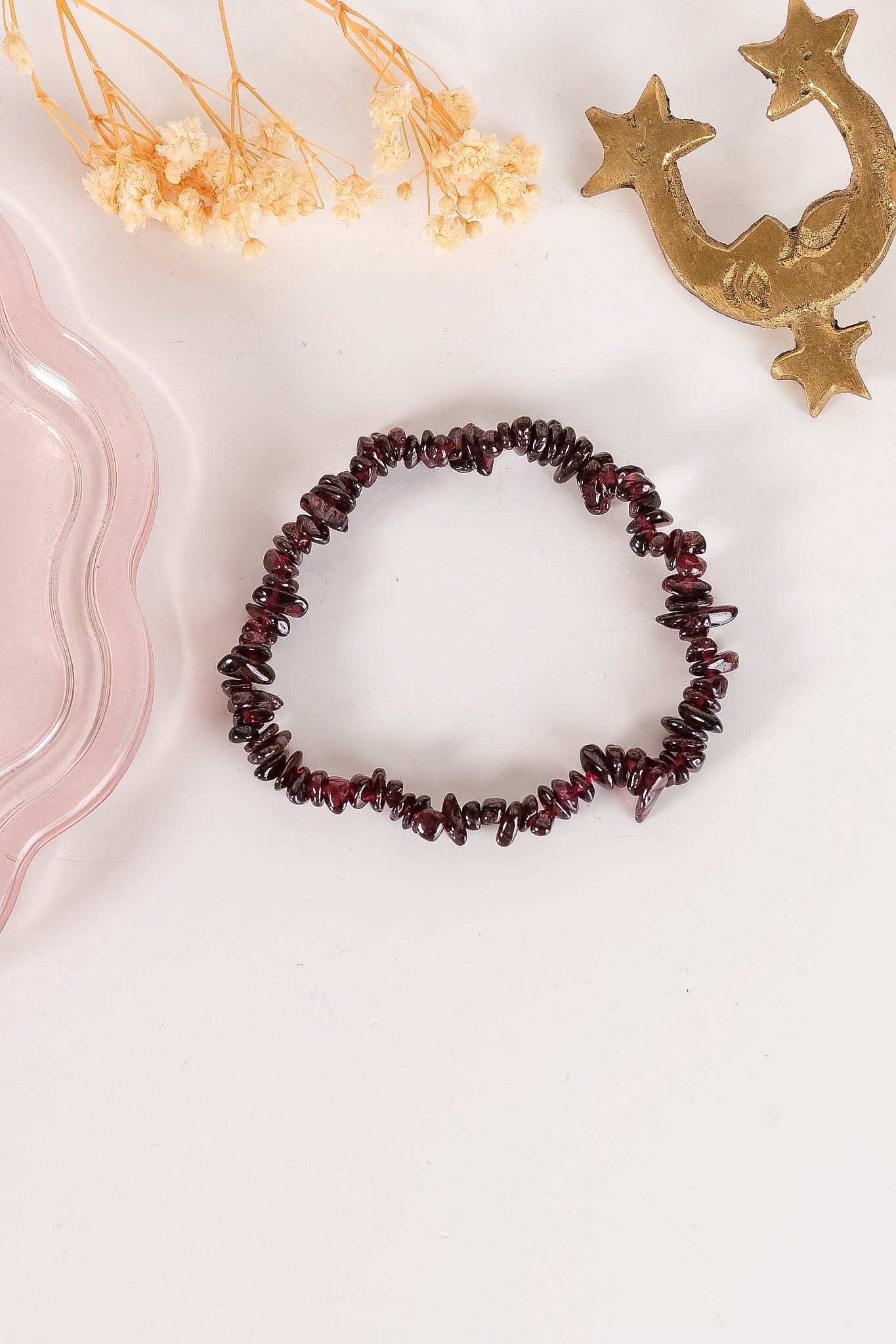 Garnet Chip Bracelet