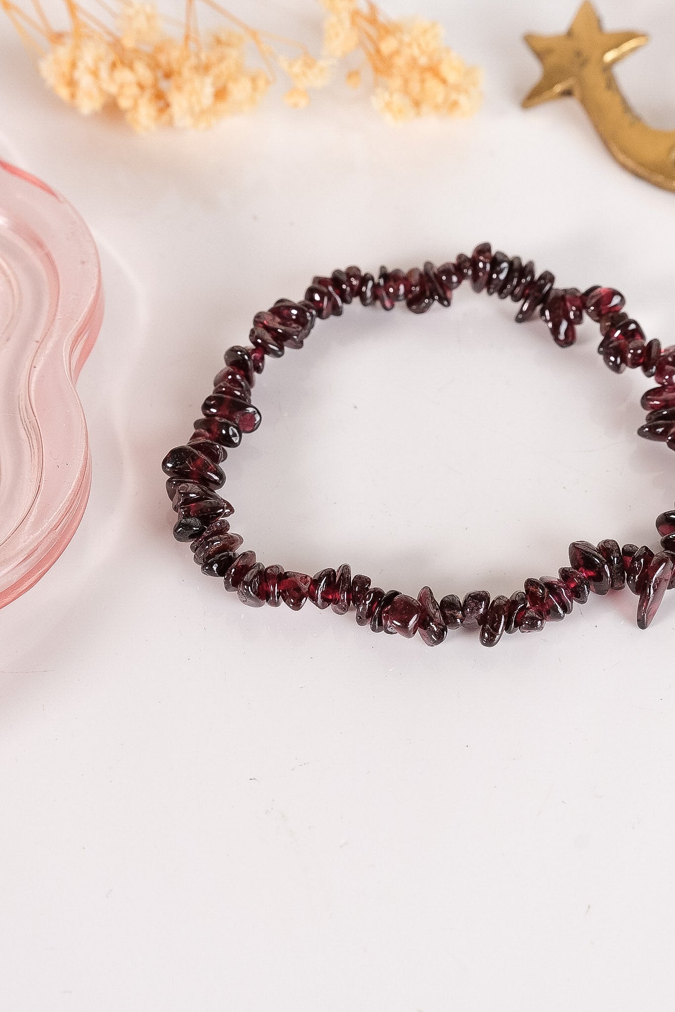 Garnet Chip Bracelet