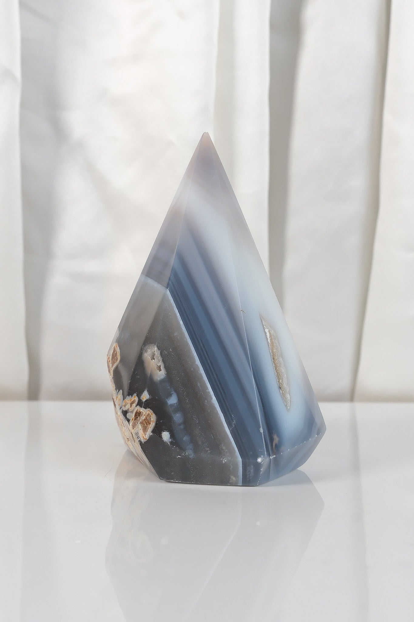 Druzy Agate Point Tower