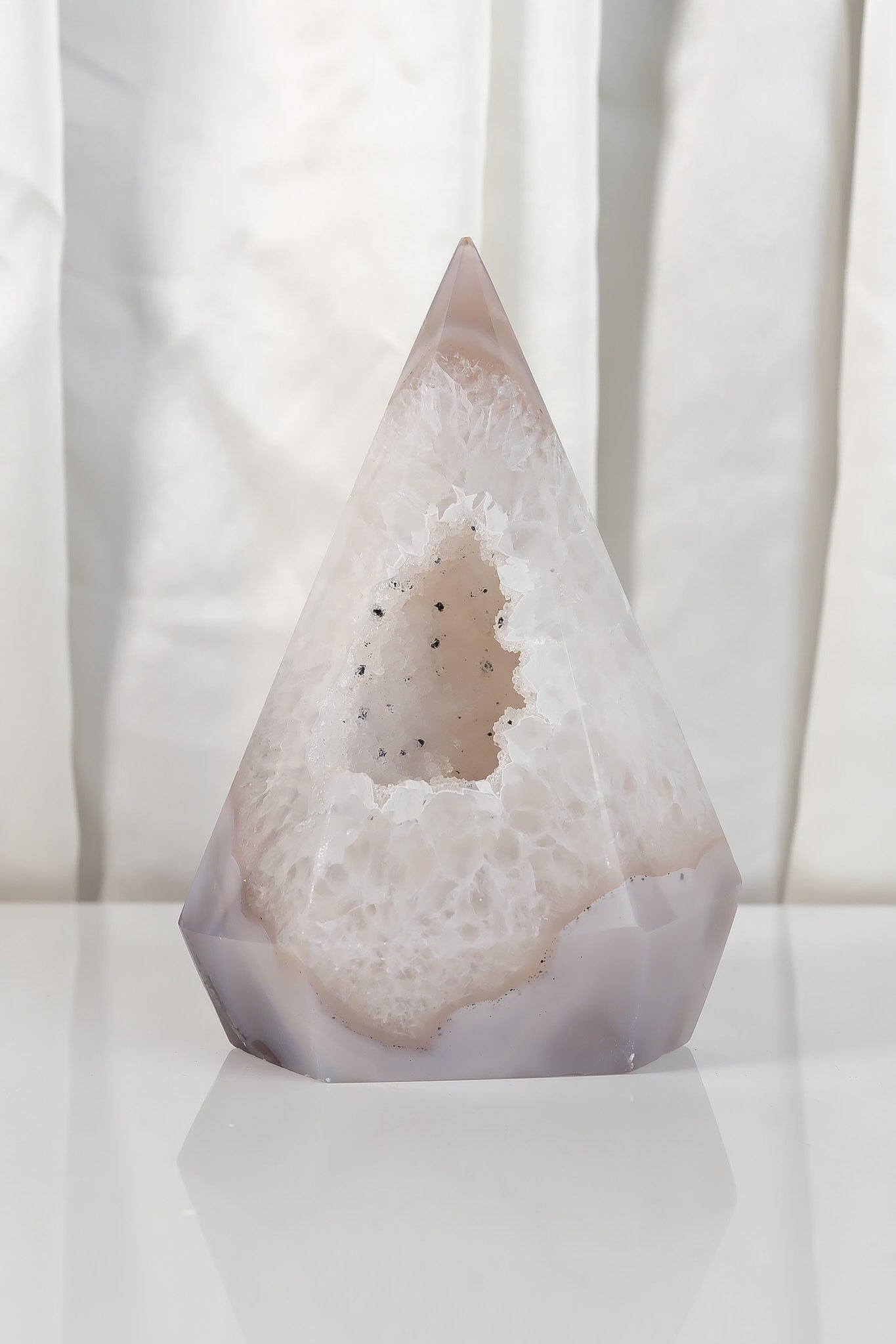 Druzy Agate Point Tower