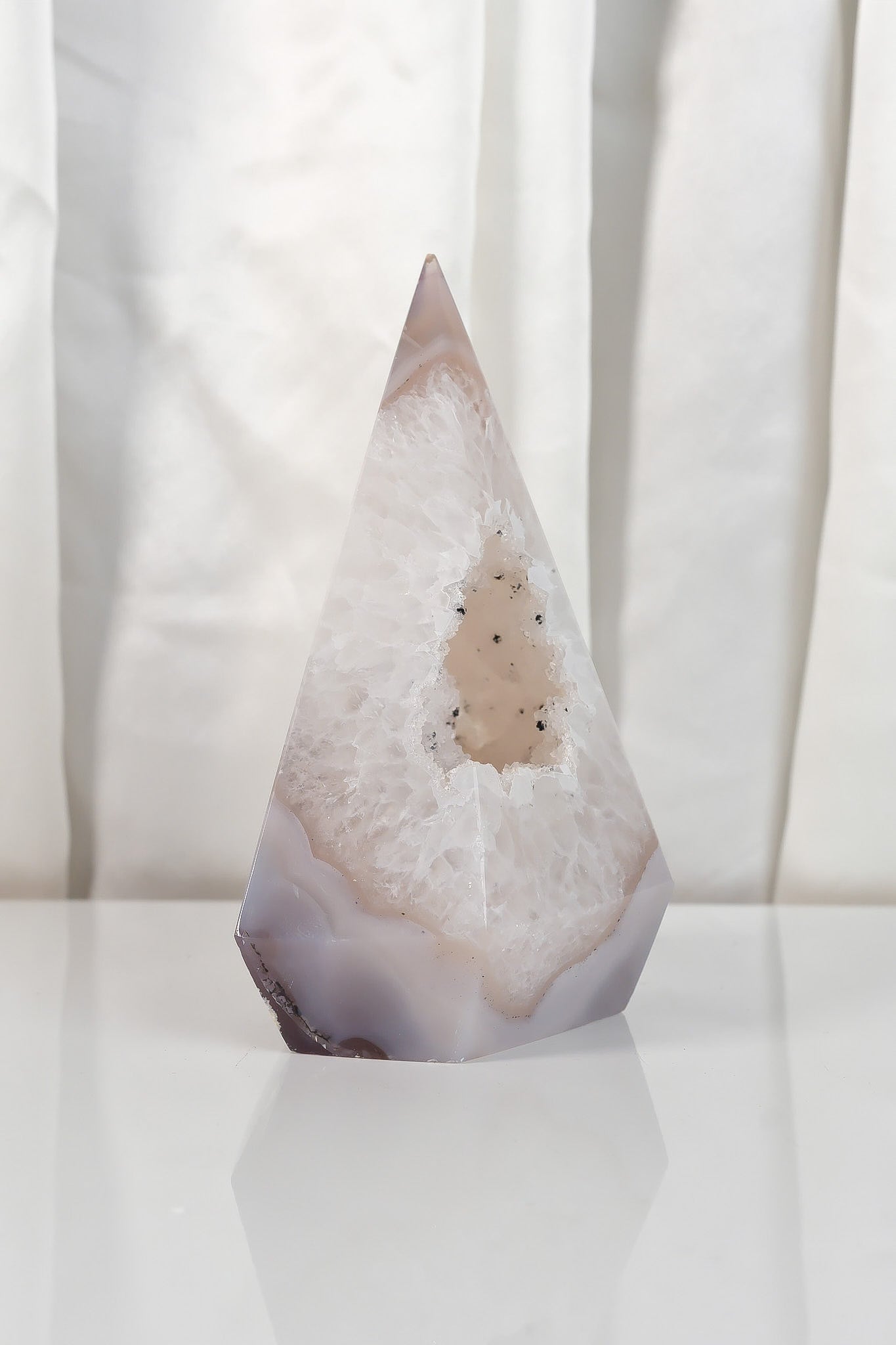 Druzy Agate Point Tower