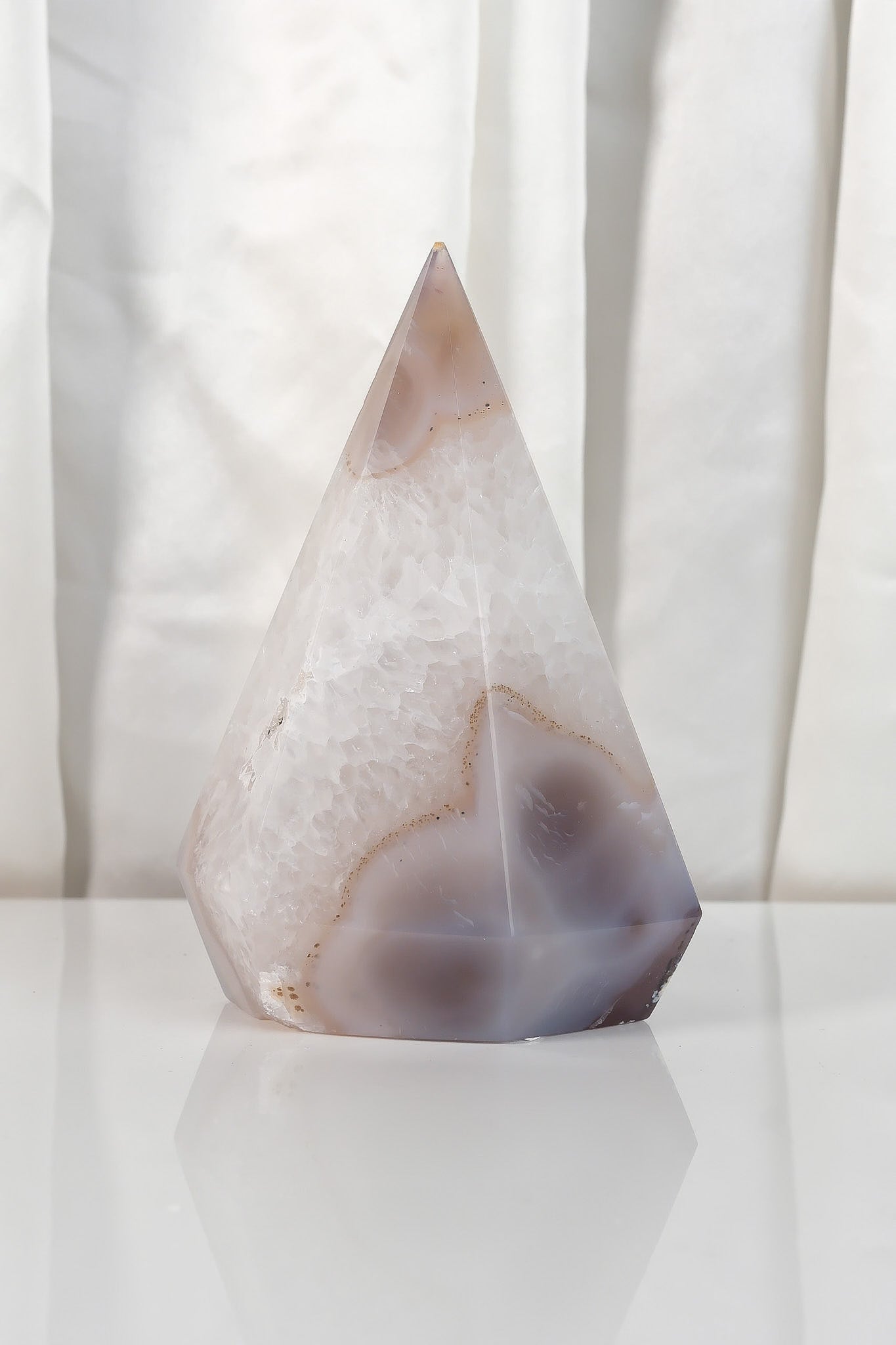 Druzy Agate Point Tower
