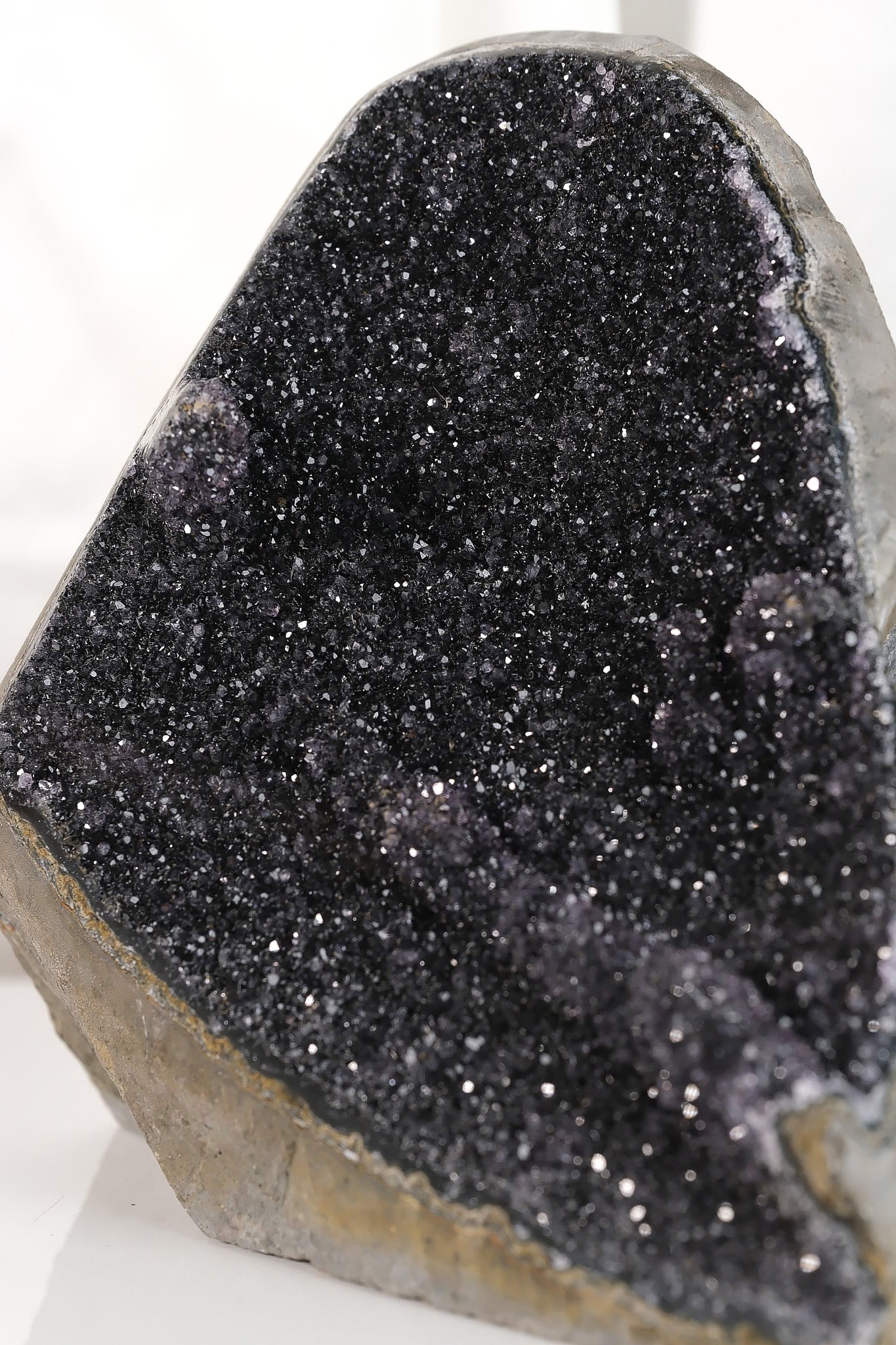 Black Galaxy Polished Amethyst Cutbase