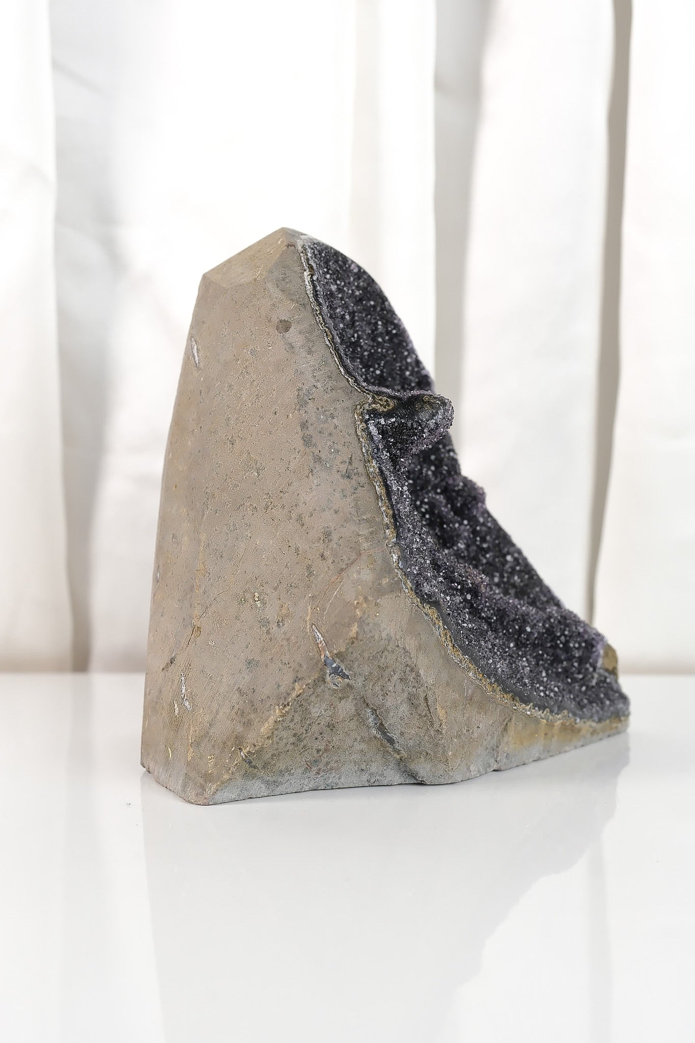 Black Galaxy Polished Amethyst Cutbase