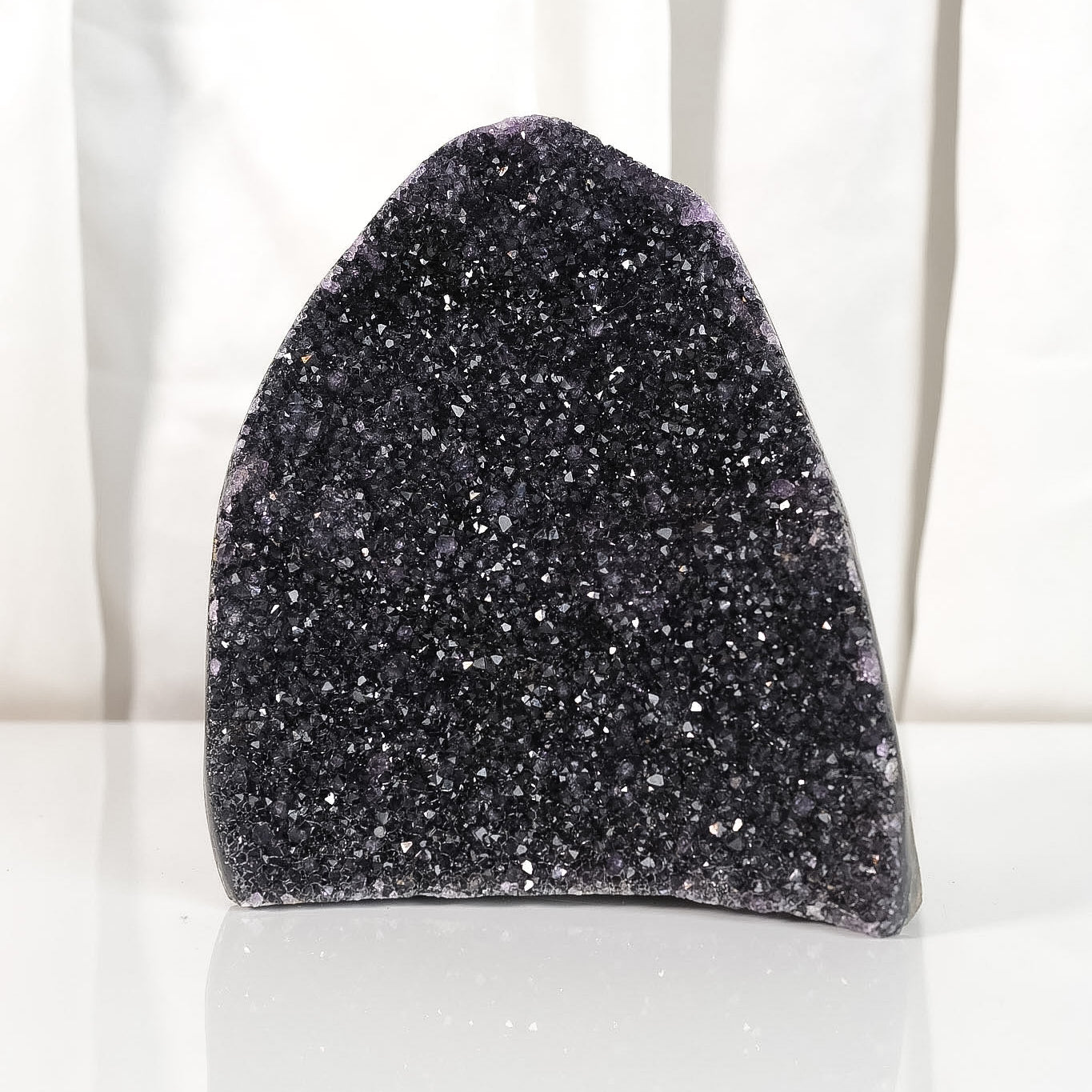 Black Galaxy Polished Amethyst Cutbase