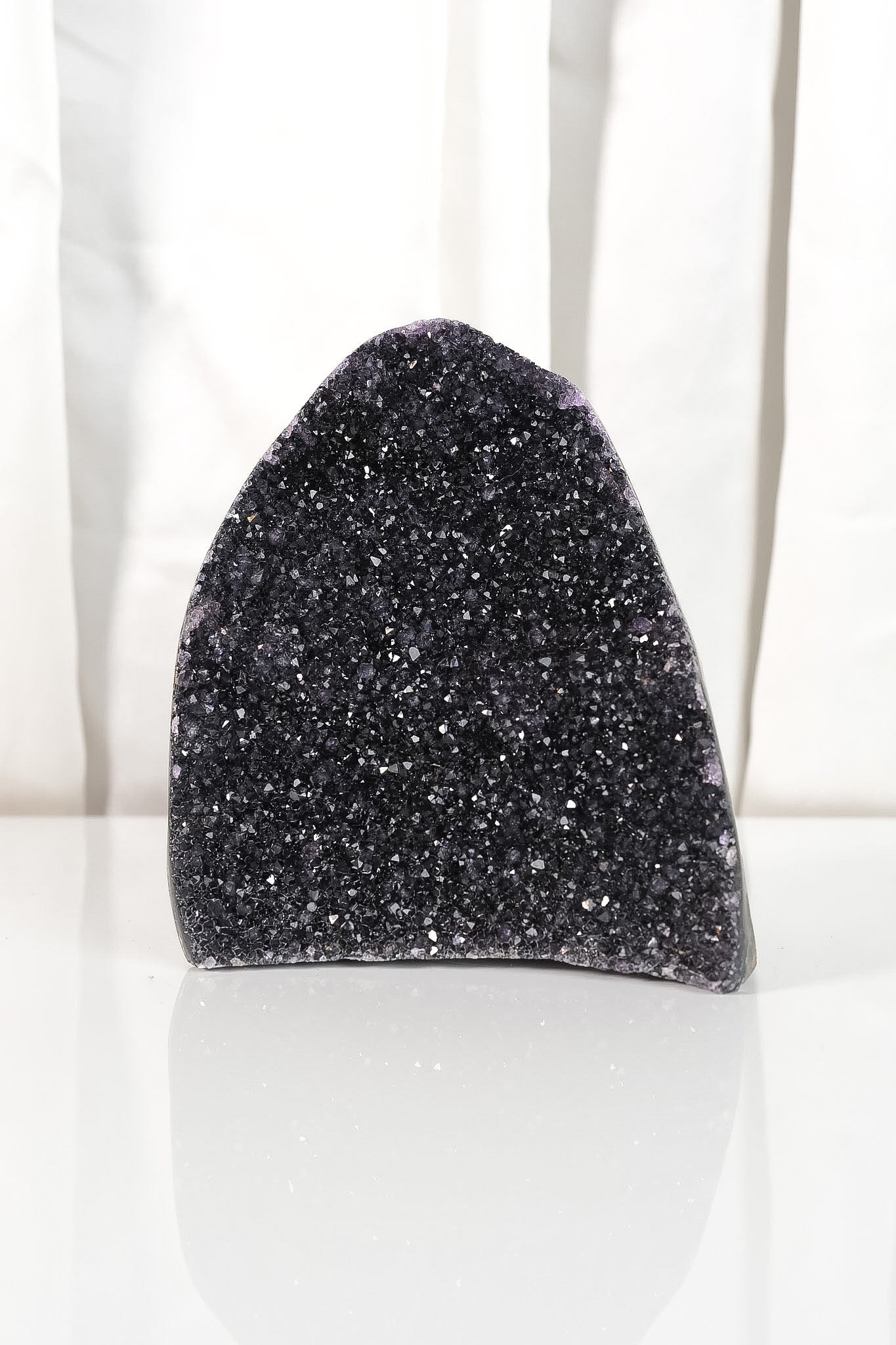 Black Galaxy Polished Amethyst Cutbase