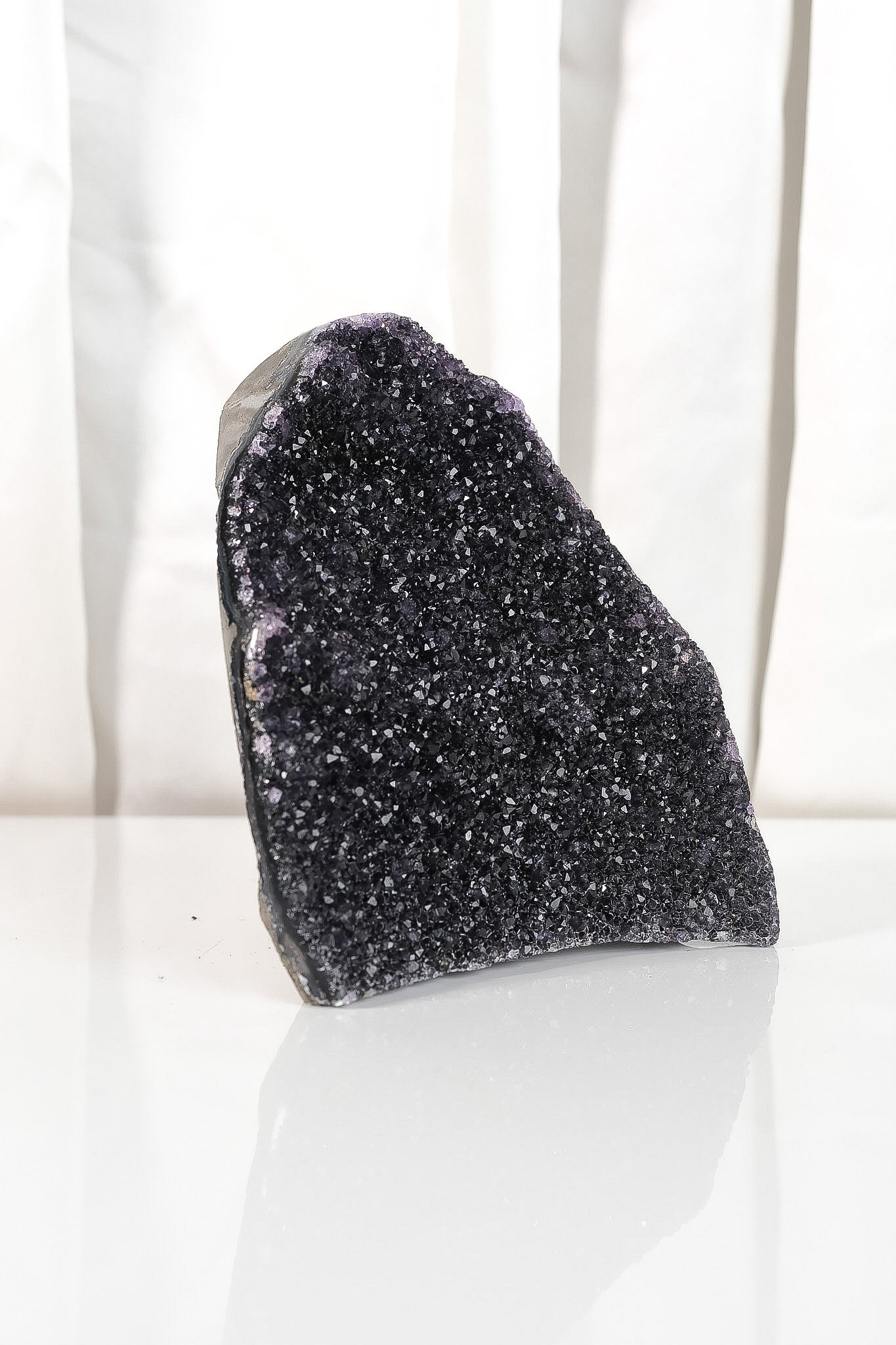 Black Galaxy Polished Amethyst Cutbase