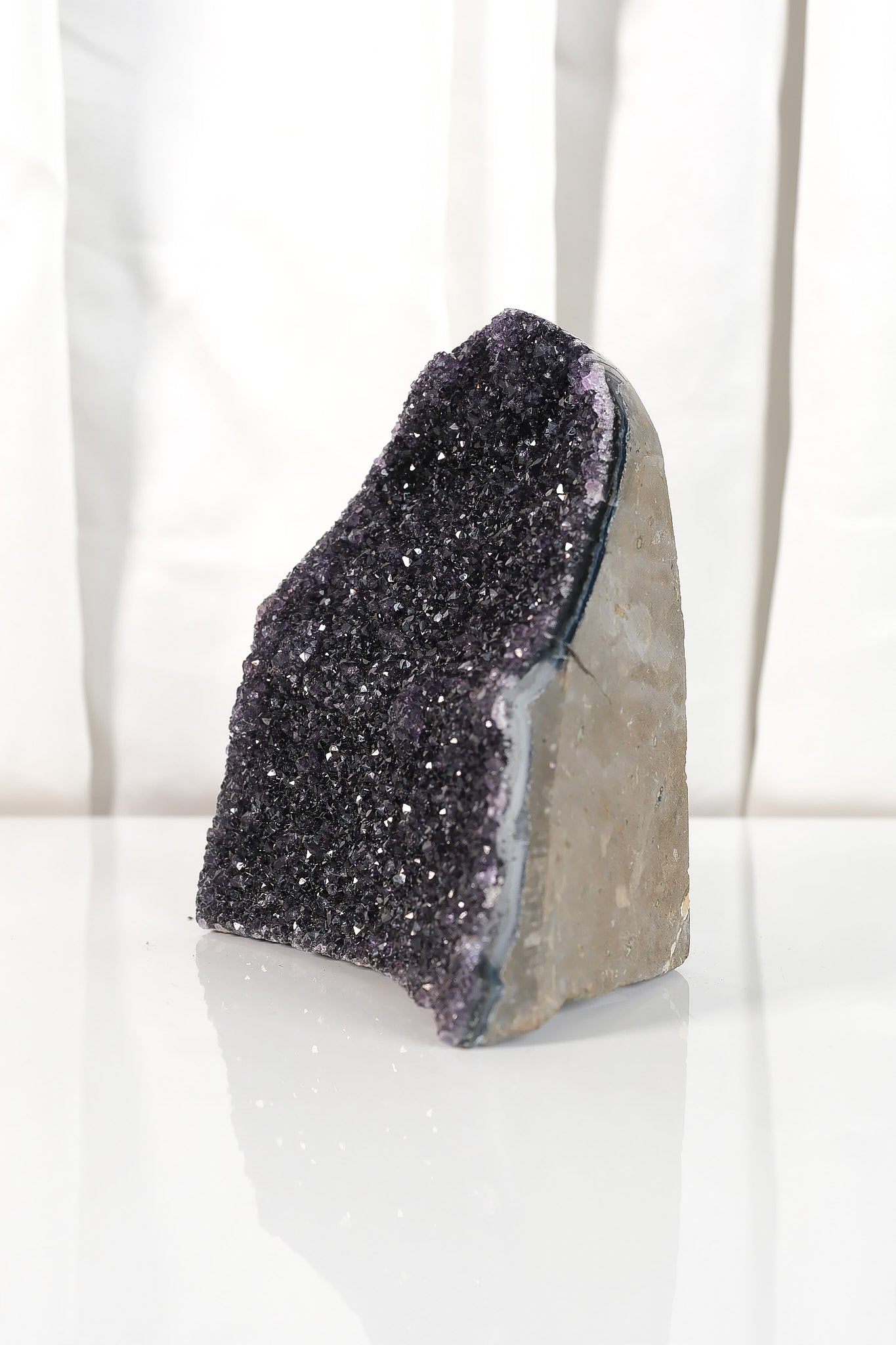 Black Galaxy Polished Amethyst Cutbase