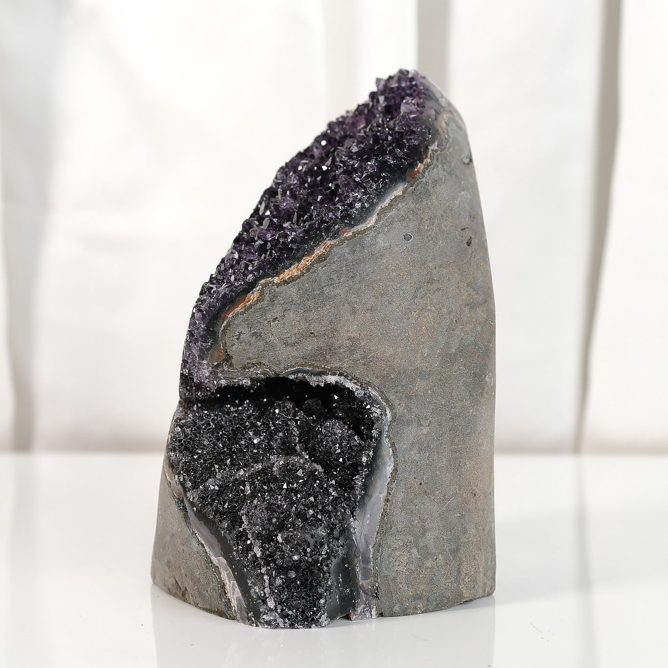 Black Galaxy Polished Amethyst Cutbase