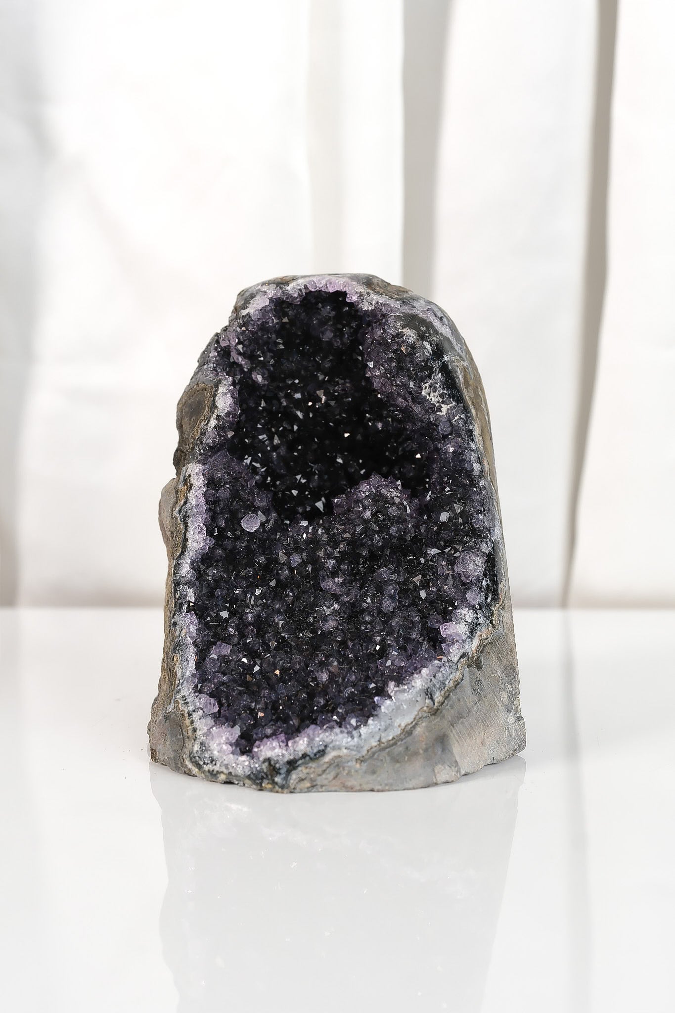 Black Galaxy Polished Amethyst Cutbase