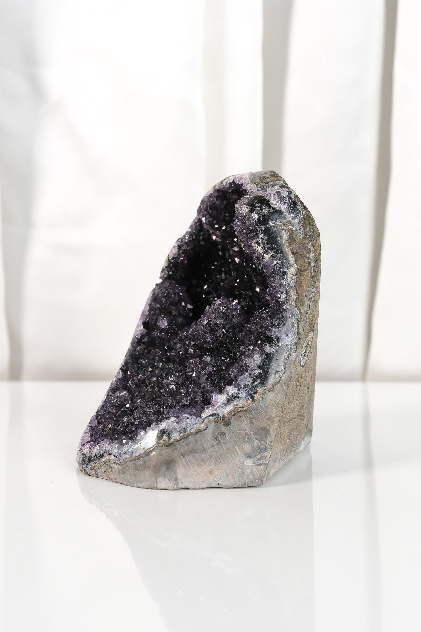 Black Galaxy Polished Amethyst Cutbase