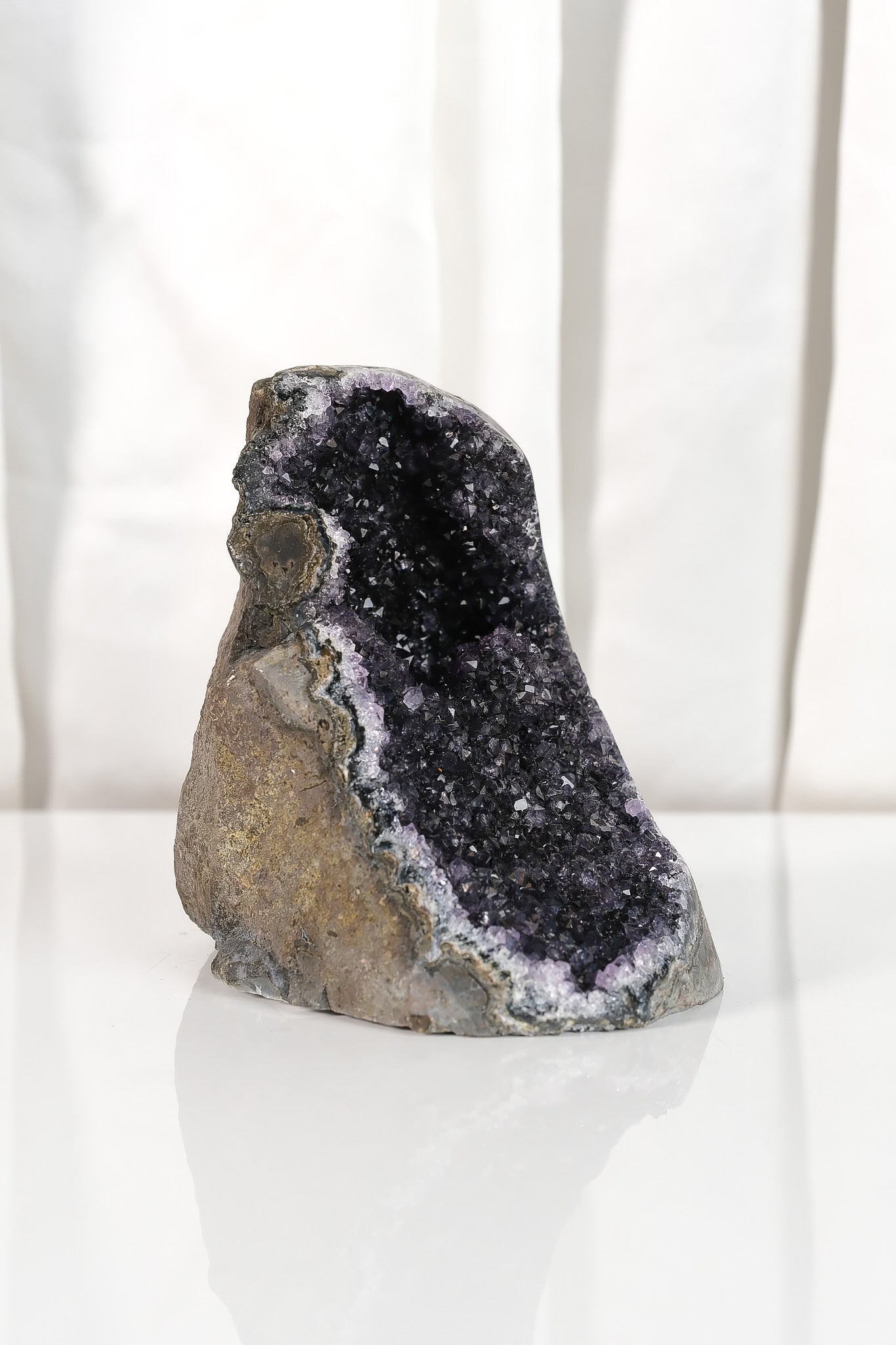 Black Galaxy Polished Amethyst Cutbase