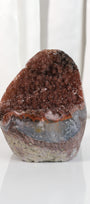 High Quality Burgundy/Pink Sugar Coated Amethyst Cutbase Cluster