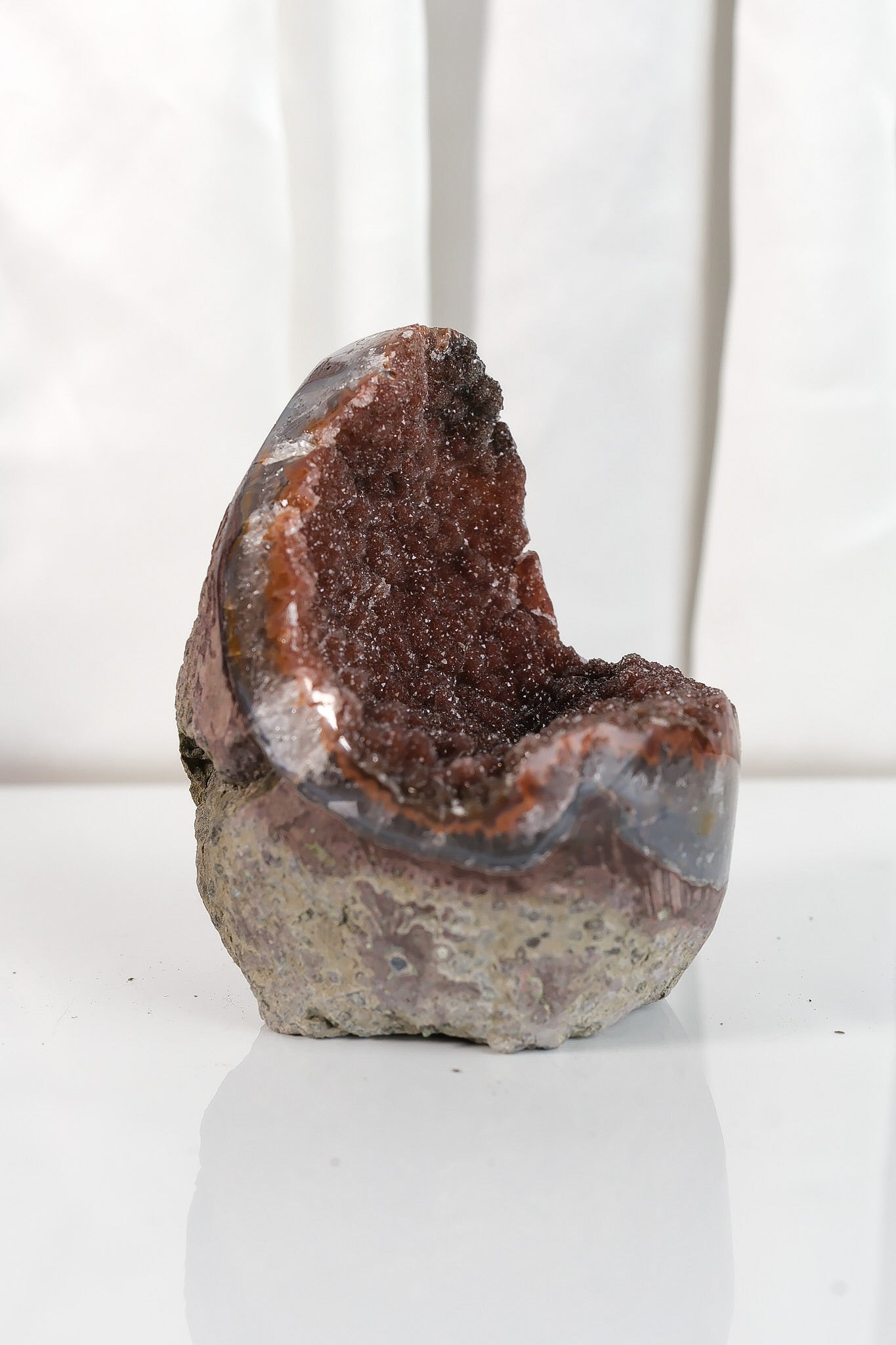 High Quality Burgundy/Pink Sugar Coated Amethyst Cutbase Cluster