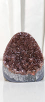 High Quality Burgundy/Pink Sugar Coated Amethyst Cutbase Cluster