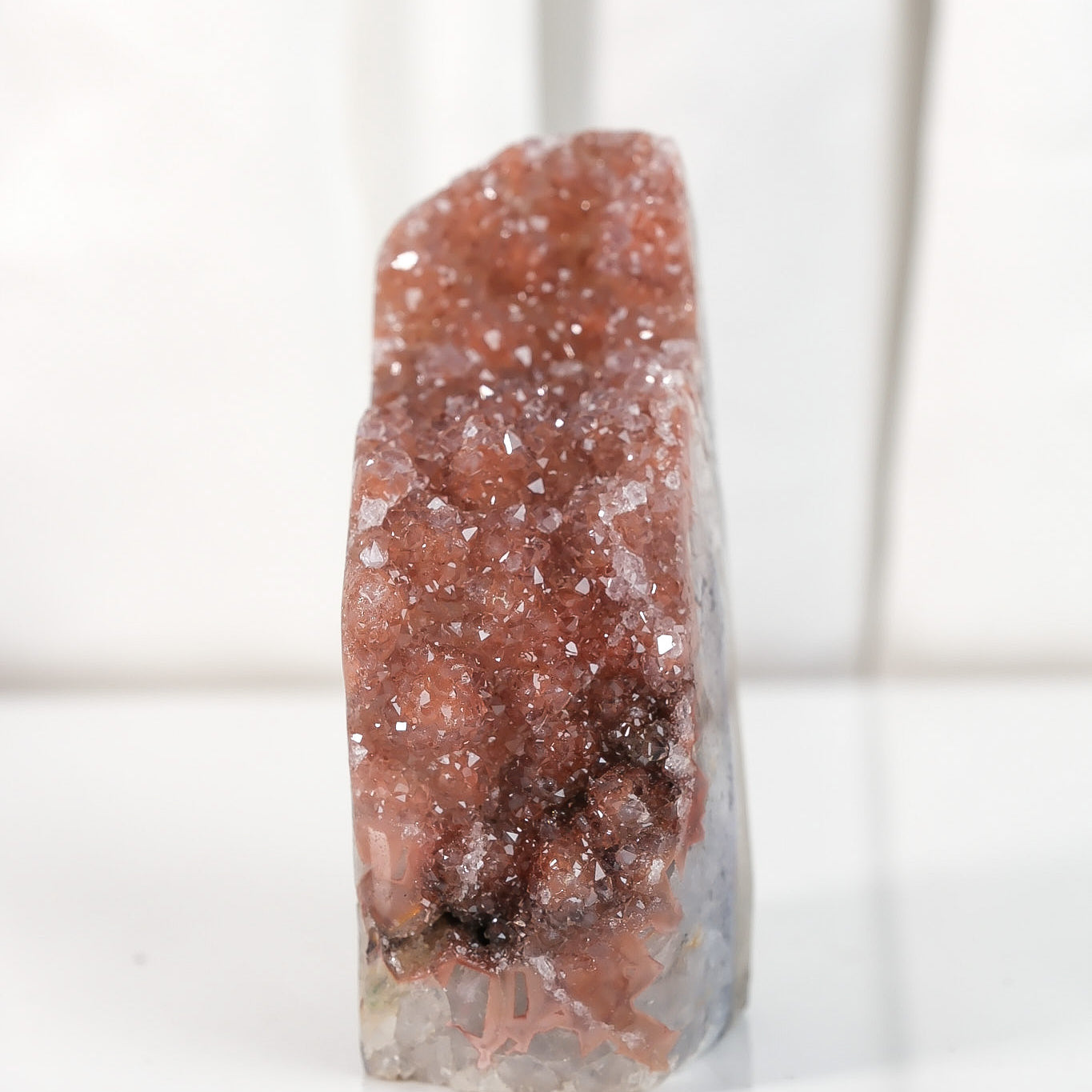 High Quality Burgundy/Pink Sugar Coated Amethyst Cutbase Cluster