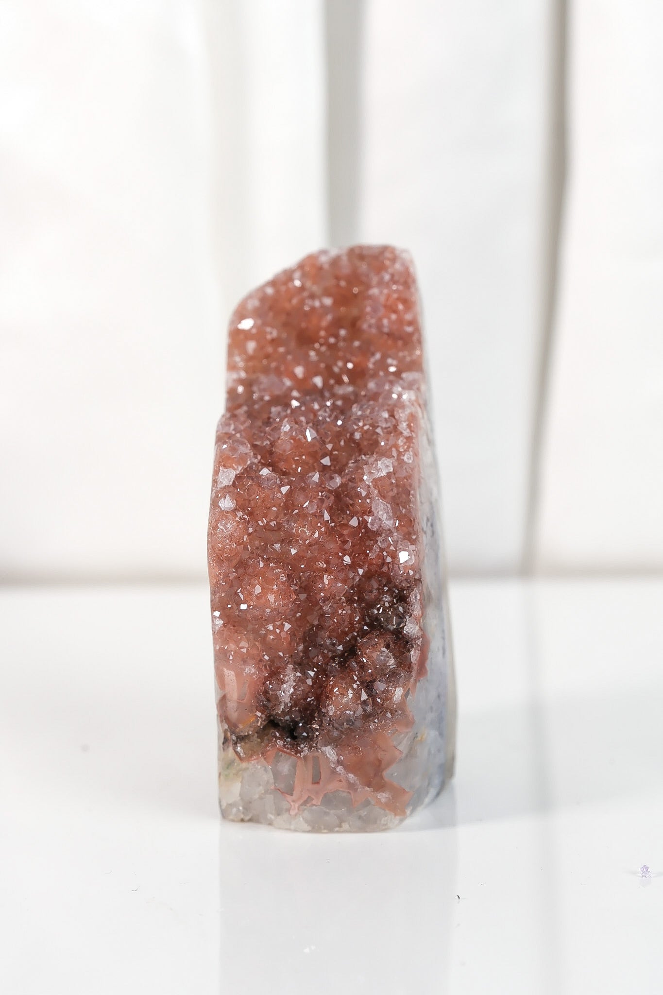 High Quality Burgundy/Pink Sugar Coated Amethyst Cutbase Cluster