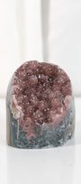 High Quality Burgundy/Pink Sugar Coated Amethyst Cutbase Cluster