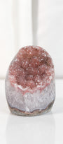 High Quality Burgundy/Pink Sugar Coated Amethyst Cutbase Cluster