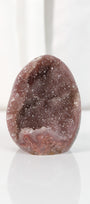 High Quality Burgundy/Pink Sugar Coated Amethyst Cutbase Cluster