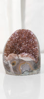 High Quality Burgundy/Pink Sugar Coated Amethyst Cutbase Cluster
