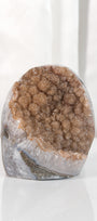 High Quality Orange/Brown Sugar Coated Amethyst Cutbase Cluster