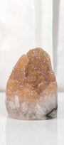 High Quality Orange/Brown Sugar Coated Amethyst Cutbase Cluster