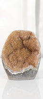 High Quality Orange/Brown Sugar Coated Amethyst Cutbase Cluster