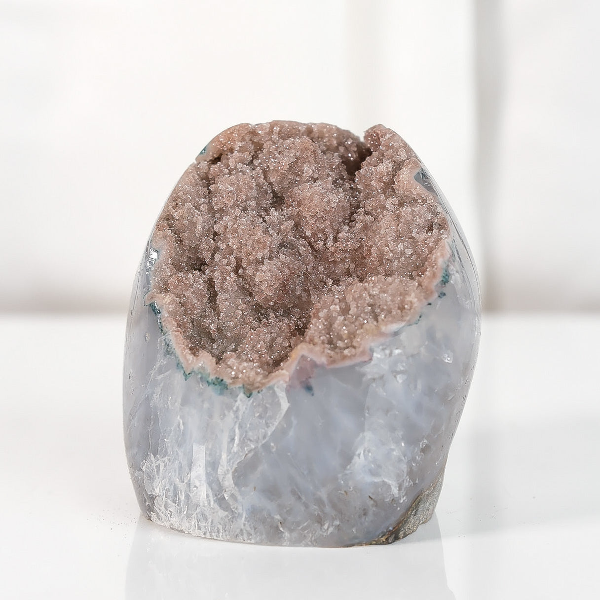 High Quality Orange/Brown Sugar Coated Amethyst Cutbase Cluster