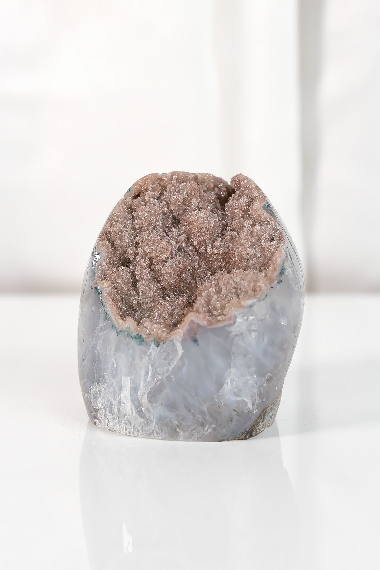 High Quality Orange/Brown Sugar Coated Amethyst Cutbase Cluster