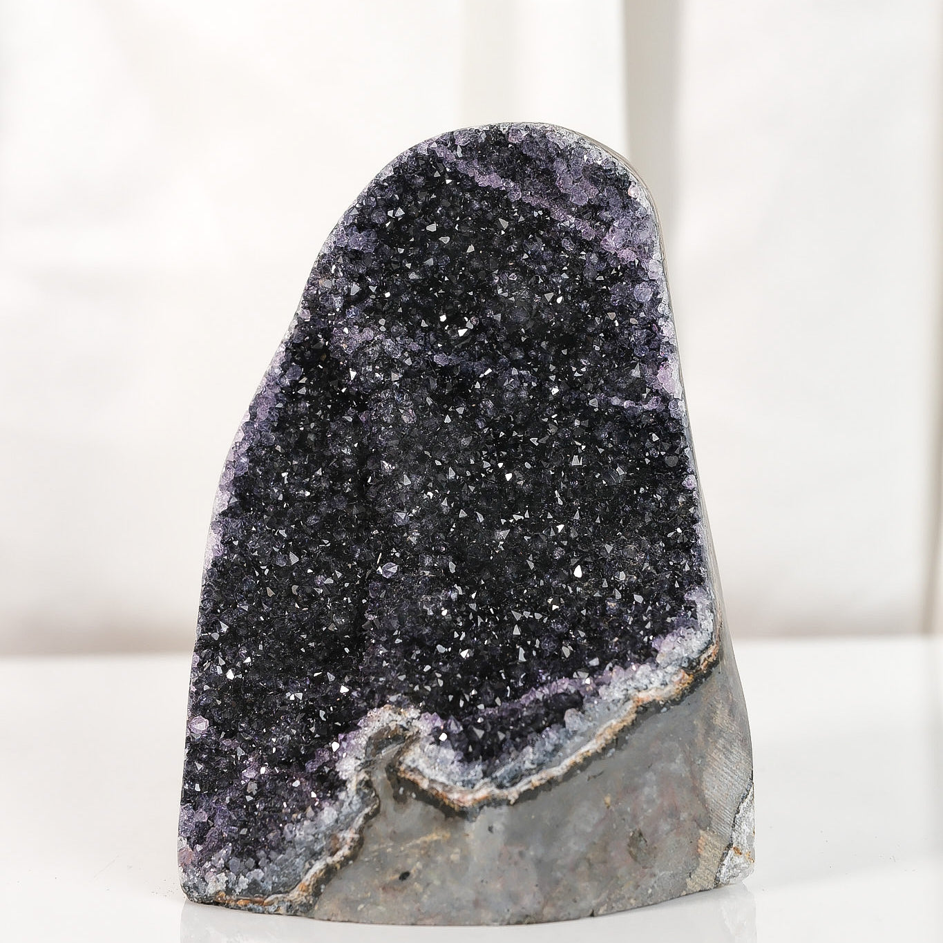 Black Galaxy Polished Amethyst Cutbase