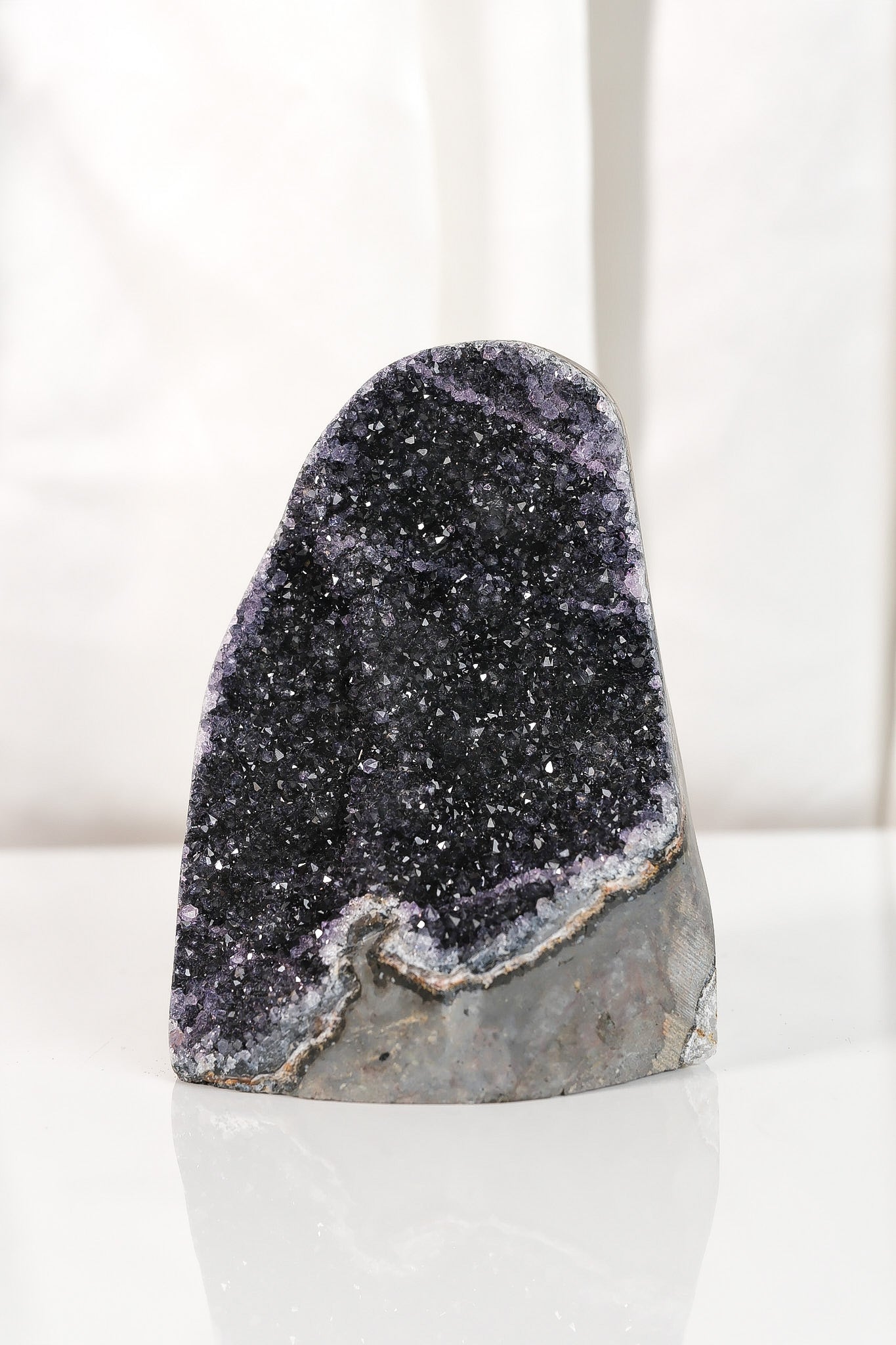Black Galaxy Polished Amethyst Cutbase
