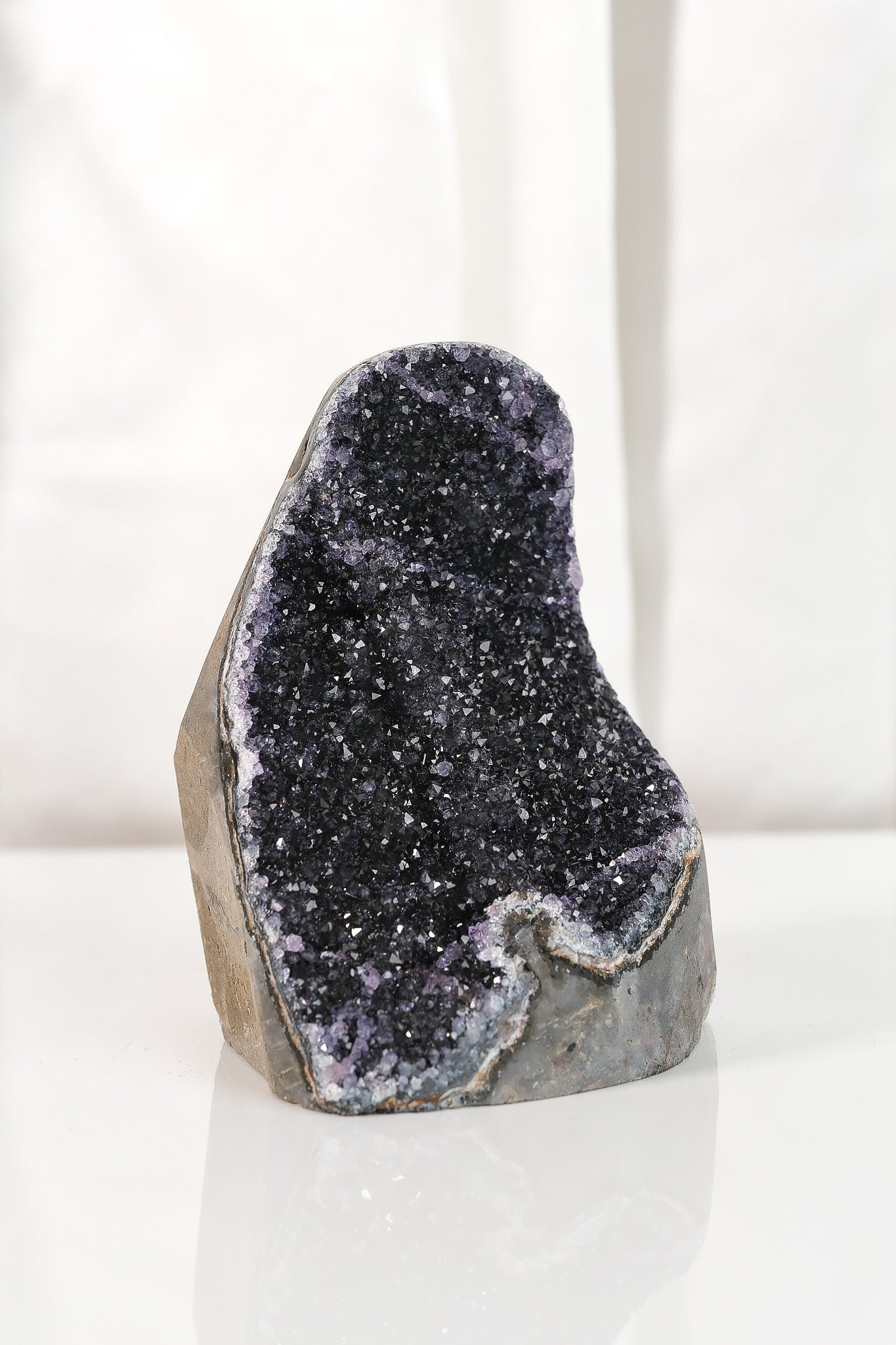 Black Galaxy Polished Amethyst Cutbase