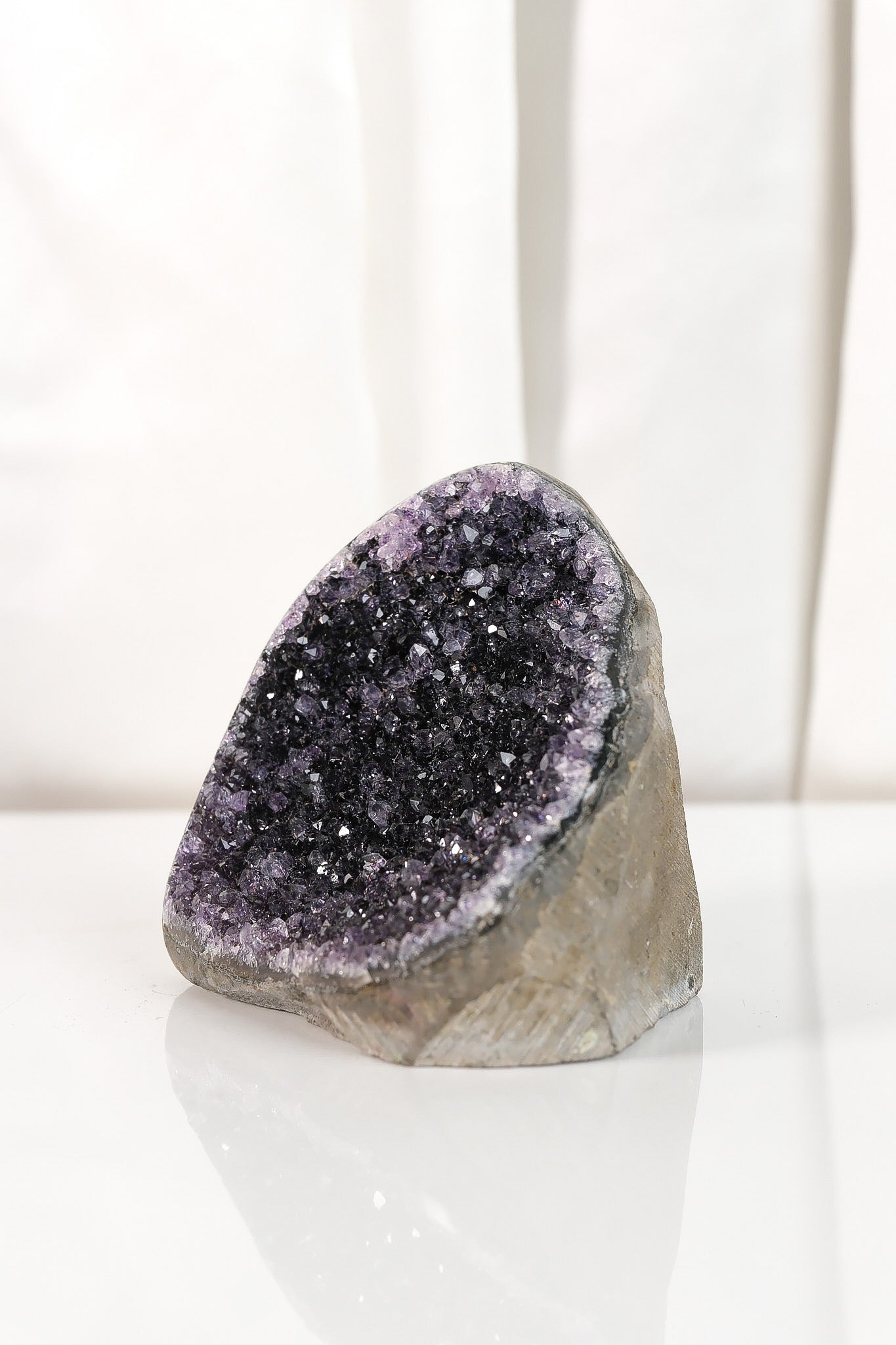 Black Galaxy Polished Amethyst Cutbase