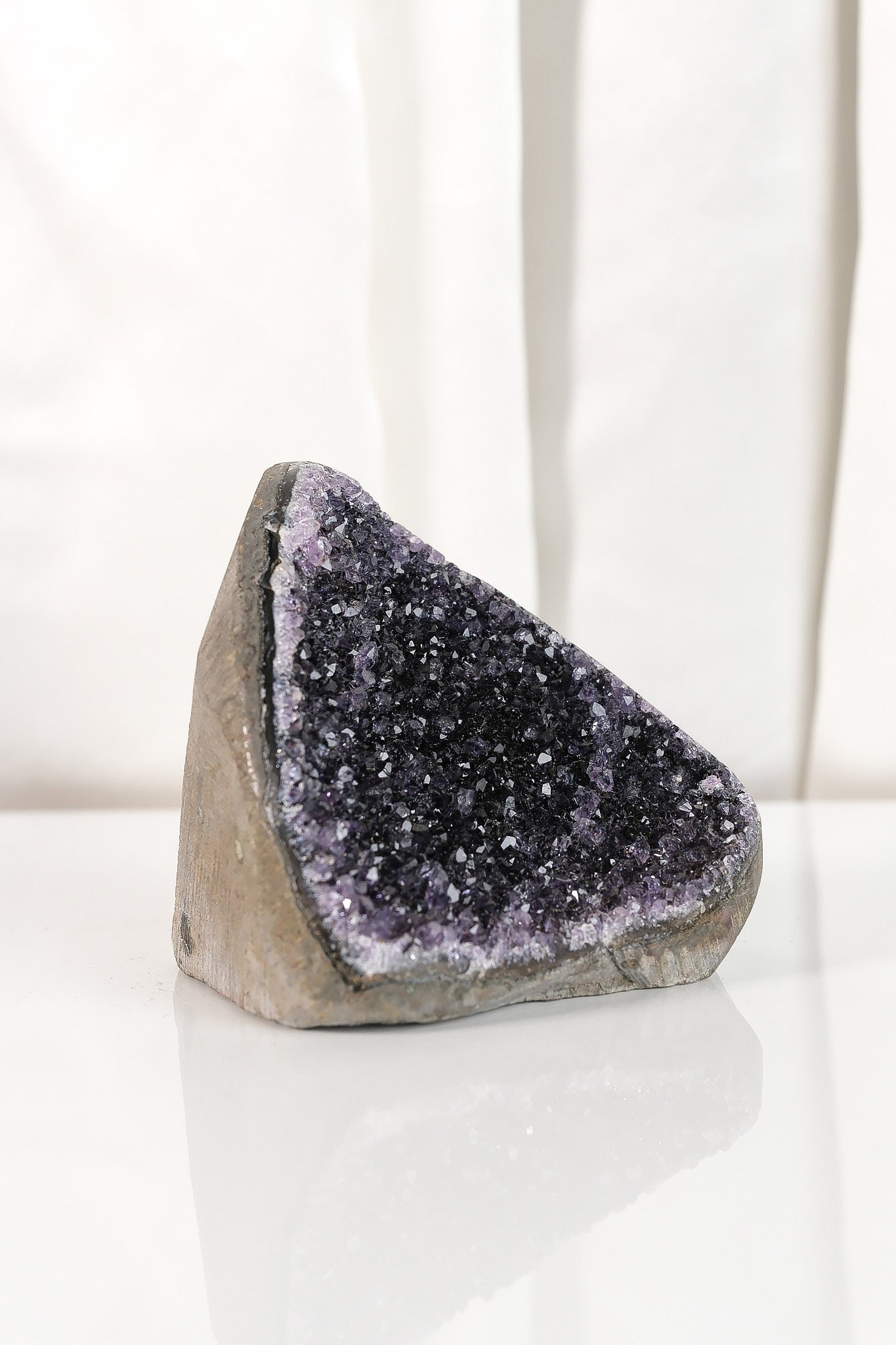 Black Galaxy Polished Amethyst Cutbase