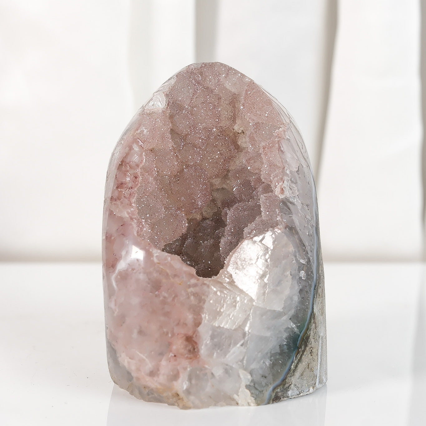 High Quality Rainbow Sugar Coated Amethyst Cutbase Cluster