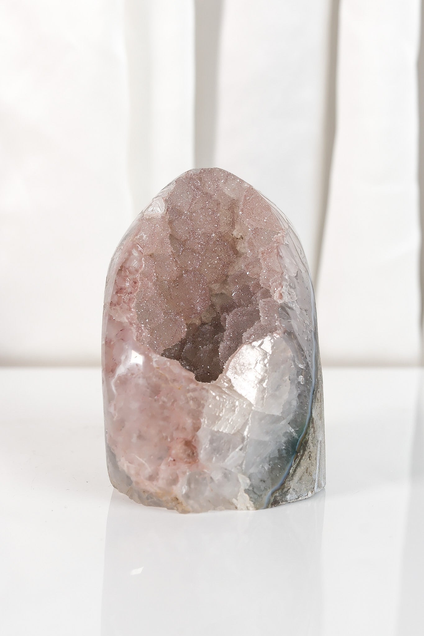 High Quality Rainbow Sugar Coated Amethyst Cutbase Cluster