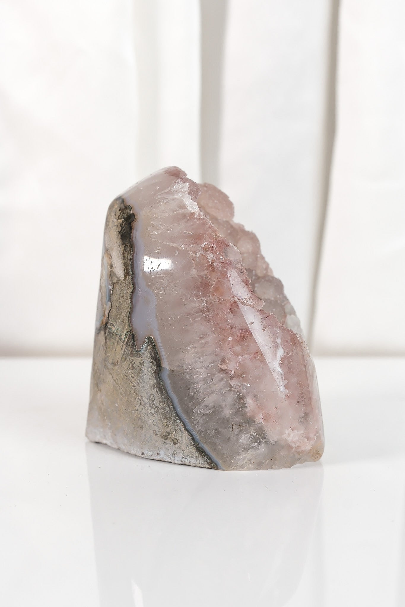 High Quality Rainbow Sugar Coated Amethyst Cutbase Cluster