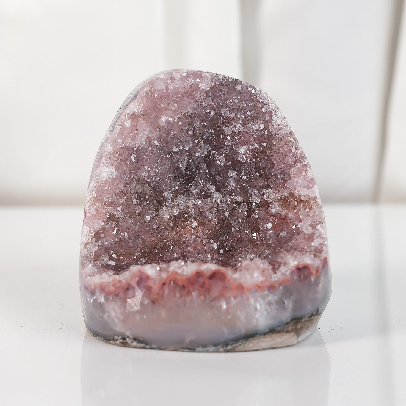 High Quality Rainbow Sugar Coated Amethyst Cutbase Cluster