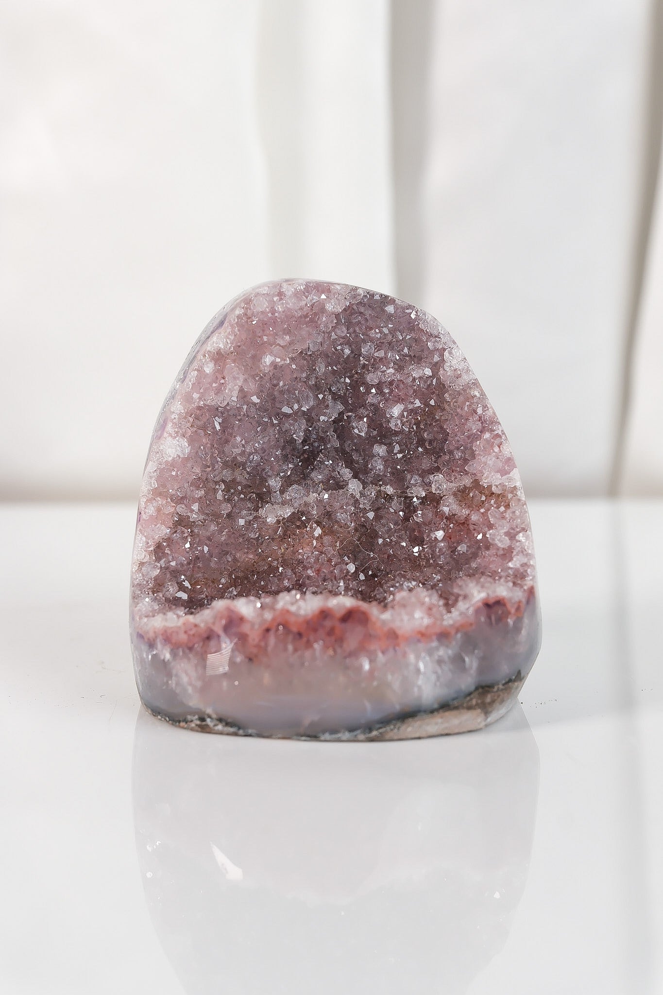 High Quality Rainbow Sugar Coated Amethyst Cutbase Cluster