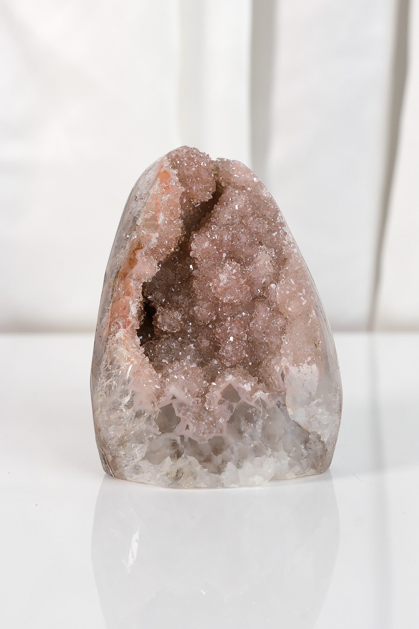High Quality Rainbow Sugar Coated Amethyst Cutbase Cluster