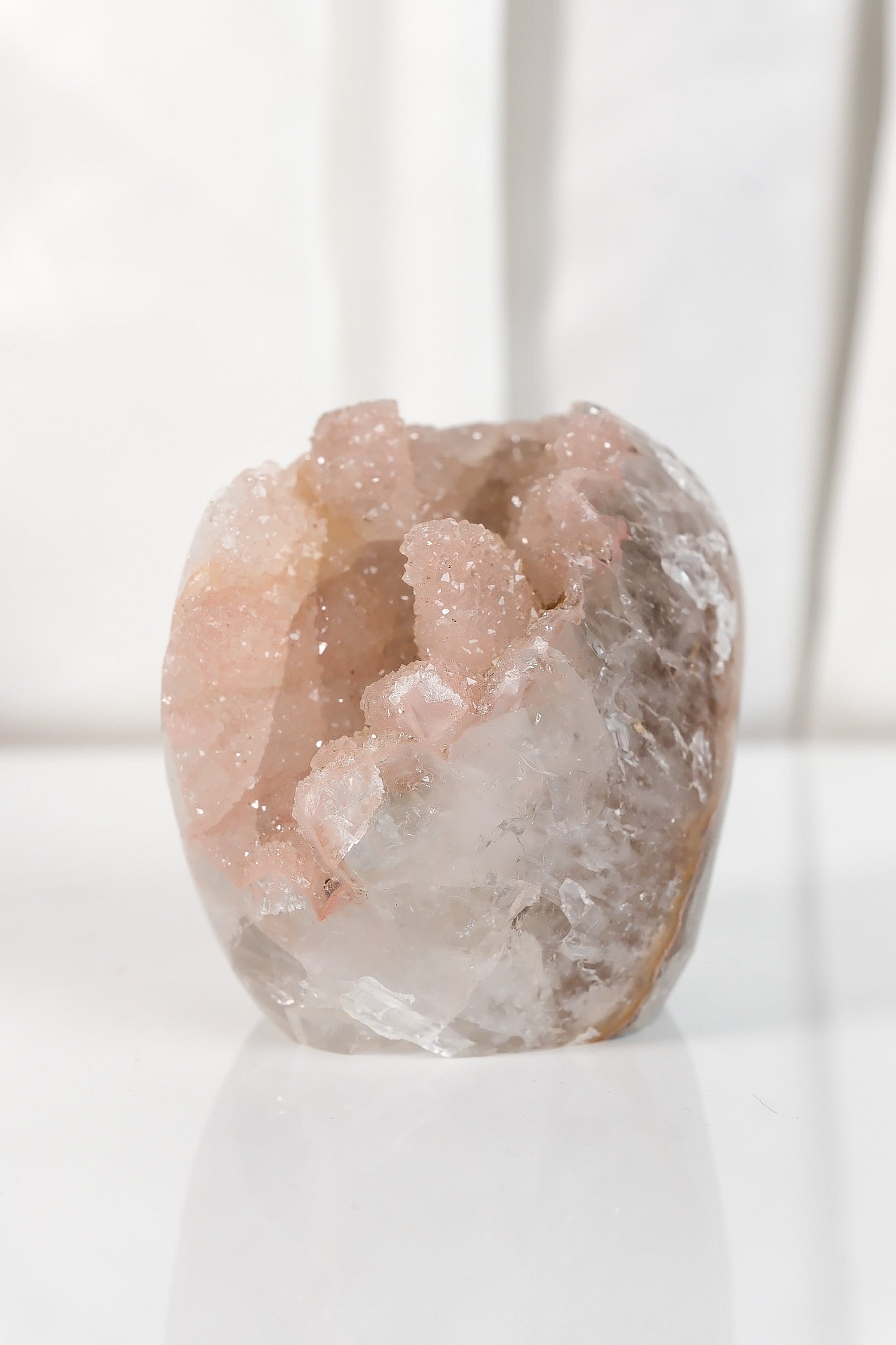 High Quality Rainbow Sugar Coated Amethyst Cutbase Cluster