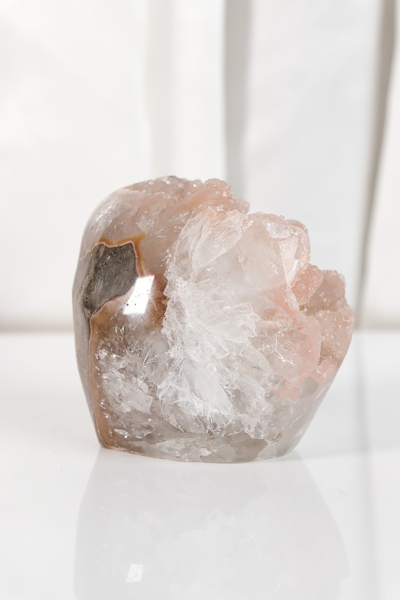 High Quality Rainbow Sugar Coated Amethyst Cutbase Cluster
