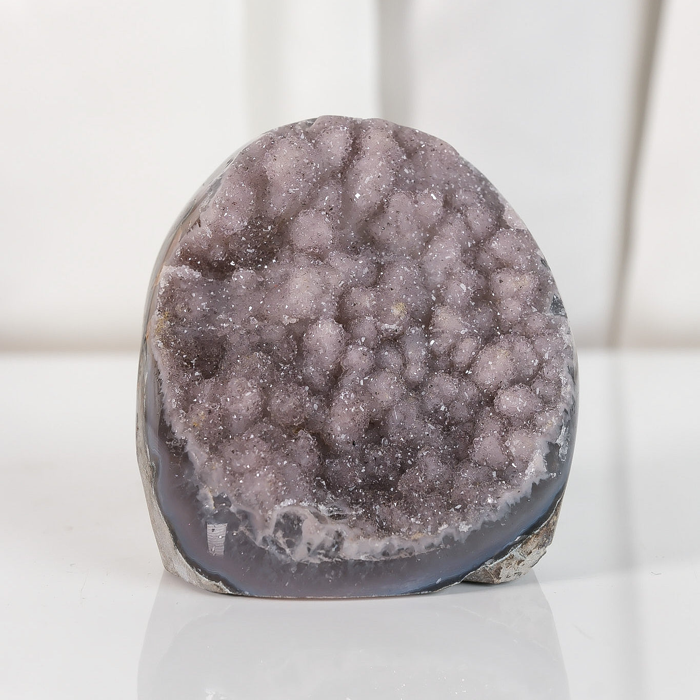 High Quality Rainbow Sugar Coated Amethyst Cutbase Cluster