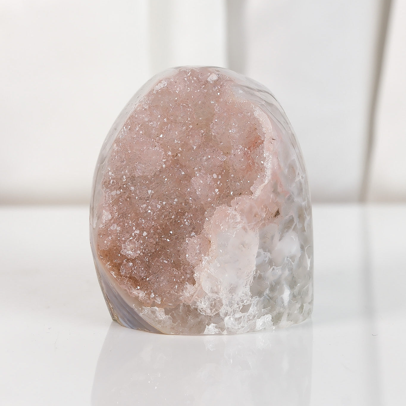 High Quality Rainbow Sugar Coated Amethyst Cutbase Cluster
