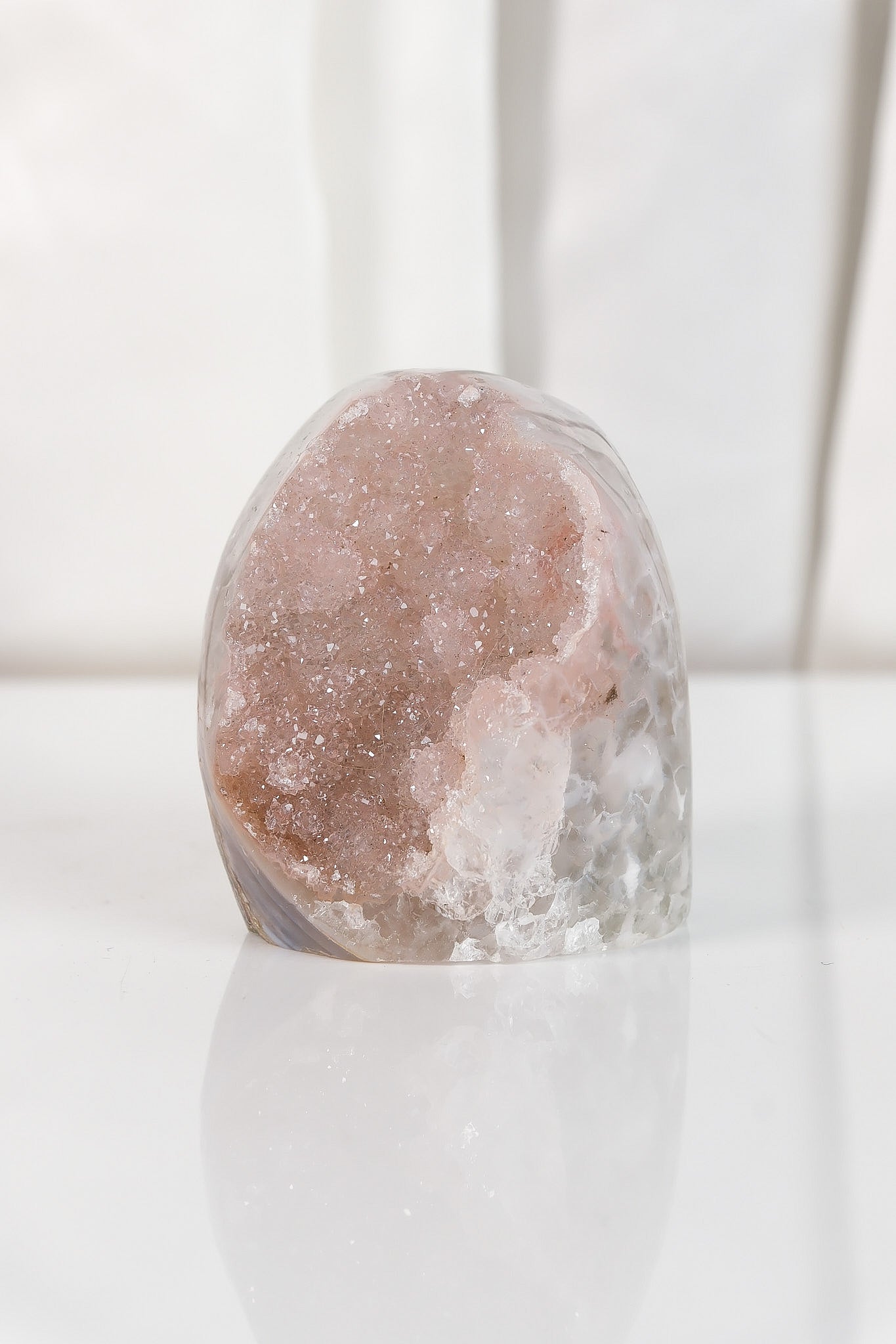 High Quality Rainbow Sugar Coated Amethyst Cutbase Cluster