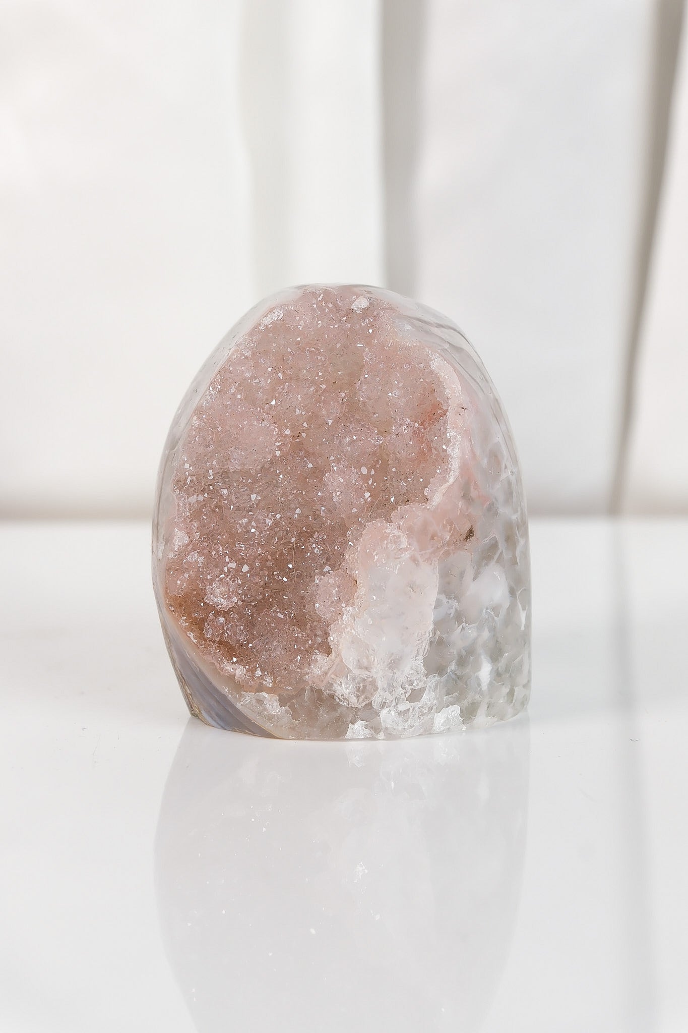 High Quality Rainbow Sugar Coated Amethyst Cutbase Cluster