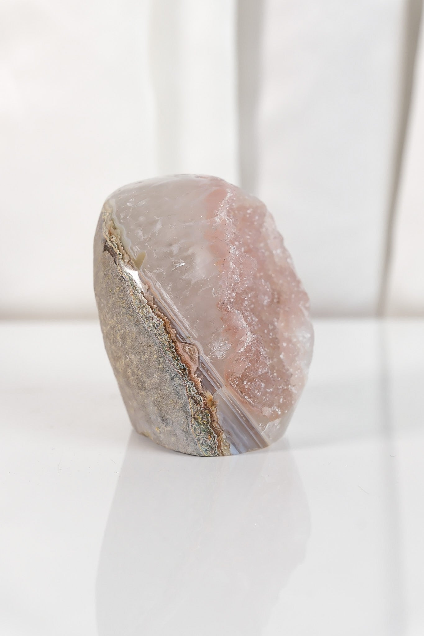 High Quality Rainbow Sugar Coated Amethyst Cutbase Cluster